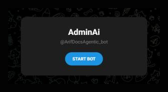 Telegram page of the access bot with the Start Bot button